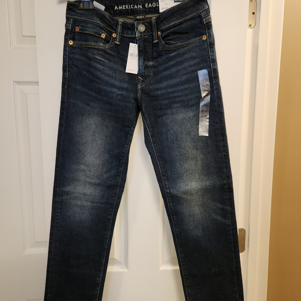 Three Pairs! American Eagle Men's Airflex+ Slim Straight Jeans 28x30